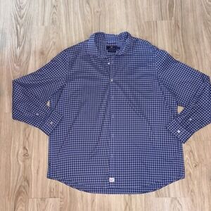 Vineyard Vines Murray Shirt Men XXL Blue Plaid Button Down Long‎ Sleeve